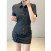생로랑 25ss 카라 원피스 2컬러