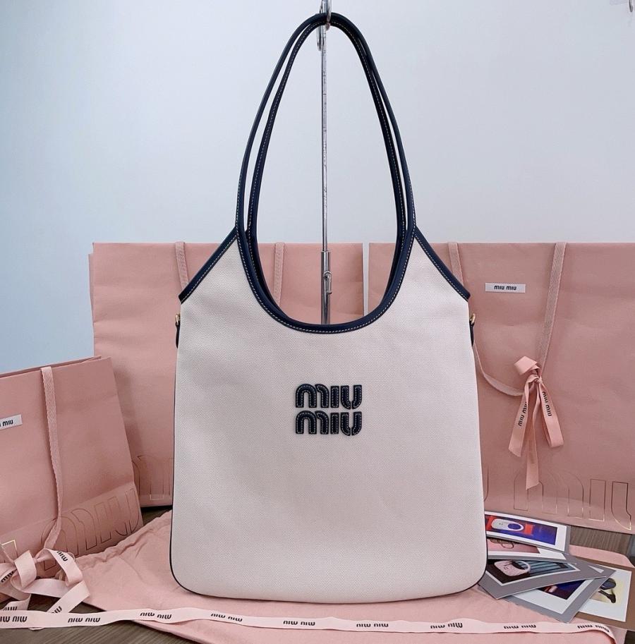 미우미우 5BG231 데님 블루 브랜디 아이비백
