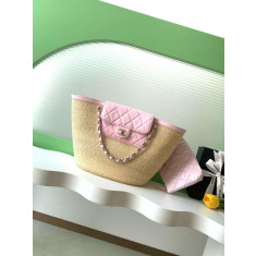 샤넬 26C 크루즈 라탄백 쇼핑백 라지 AS5952