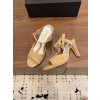 샤넬 26C T 스트랩 스웨이드 샌들 7.5cm 