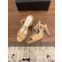 샤넬 26C T 스트랩 스웨이드 샌들 7.5cm 