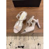 샤넬 26C T 스트랩 스웨이드 샌들 7.5cm 