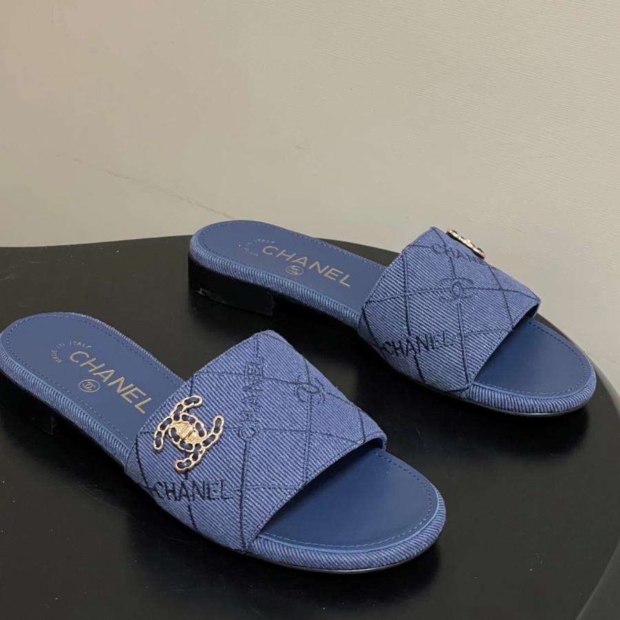 샤넬 26C 샌들 데님 슬리퍼 2cm