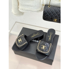 샤넬 체인 샌들 슬리퍼 4cm