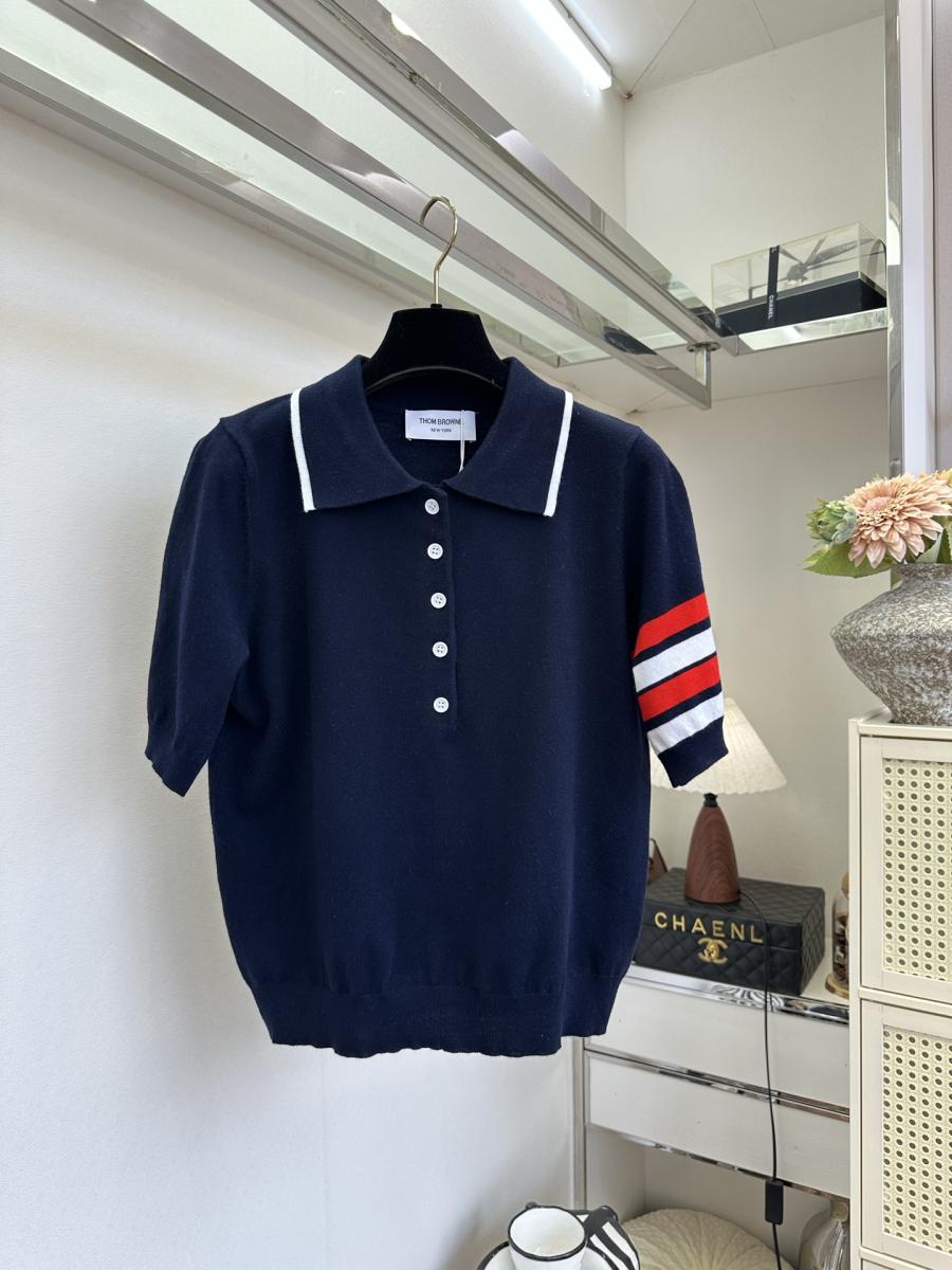 톰브라운 26ss 카라 반팔 니트