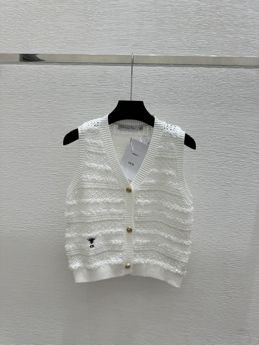 디올 브이넥 니트 베스트 조끼
