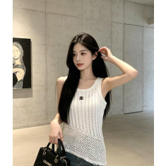 샤넬 언밸런스 민소매 나시