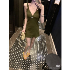 미우미우 끈나시 미니 원피스