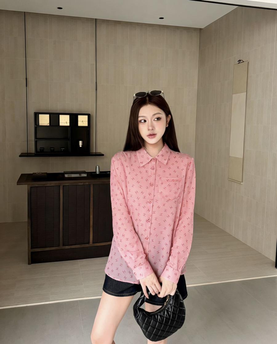 샤넬 26ss 로고 셔츠 블라우스