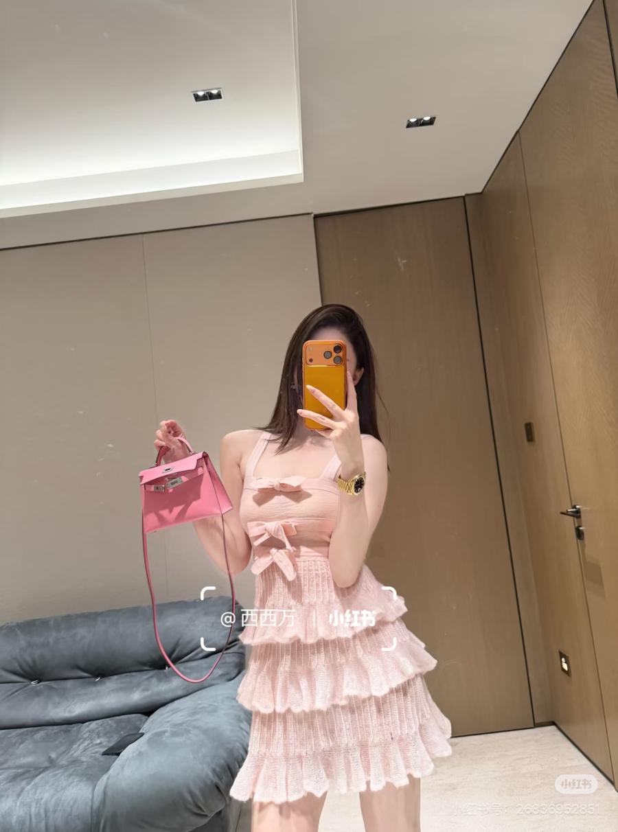 샤넬 리본 레이어 나시 원피스