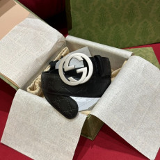 GUCCI 구찌 GG 로고 벨트 인터로킹 와이드 794196