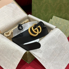 GUCCI 구찌 시그니처 GG 마몬트 G버클 레더 벨트