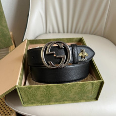 GUCCI 남성용 신상 그레인 가죽 벨트 고퀄 해외배송 4cm