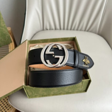GUCCI 남성용 신상 그레인 가죽 벨트 고퀄 해외배송 4cm