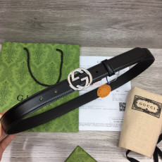 GUCCI 여성용 24 신상 라운드 버클 벨트 고퀄 해외배송 2.5cm