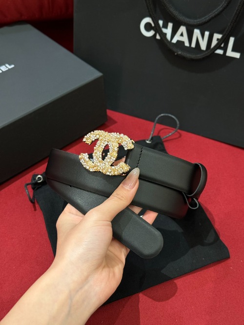 CHANEL 샤넬 CC로고 레더 벨트 (해외최상급)