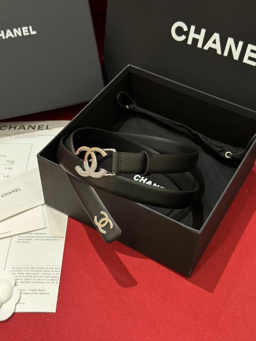 CHANEL 샤넬 CC로고 레더 벨트 (해외최상급)