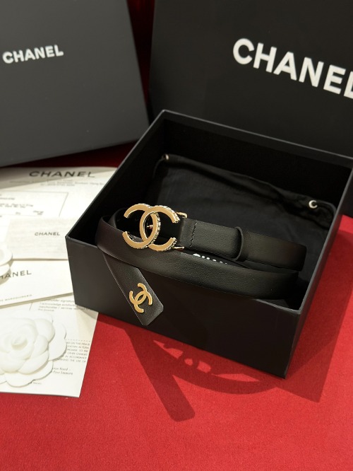 CHANEL 샤넬 CC로고 레더 벨트 (해외최상급)