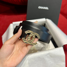 CHANEL 샤넬 CC로고 레더 벨트 (해외최상급)