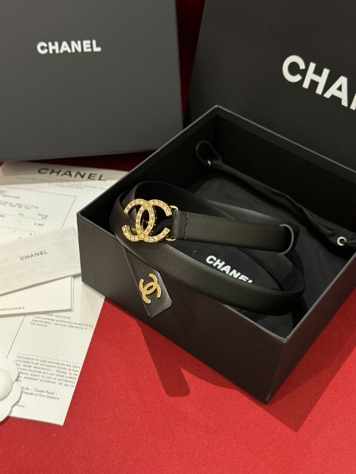 CHANEL 샤넬 CC로고 레더 벨트 (해외최상급)