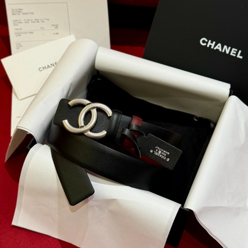 CHANEL 샤넬 CC로고 레더 벨트 (해외최상급)