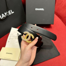 CHANEL 샤넬 CC로고 레더 벨트 (해외최상급)