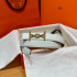 HERMES 에르메스 Lagune 벨트 버클 리버서블 가죽 스트랩 벨트 24mm