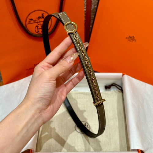 HERMES 에르메스 버클 리버서블 가죽 스트랩 벨트 13mm