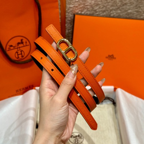 HERMES 에르메스 Maillon H 벨트 버클 리버서블 가죽 스트랩 벨트 13mm