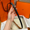 HERMES 에르메스 버클 리버서블 가죽 스트랩 벨트 13mm