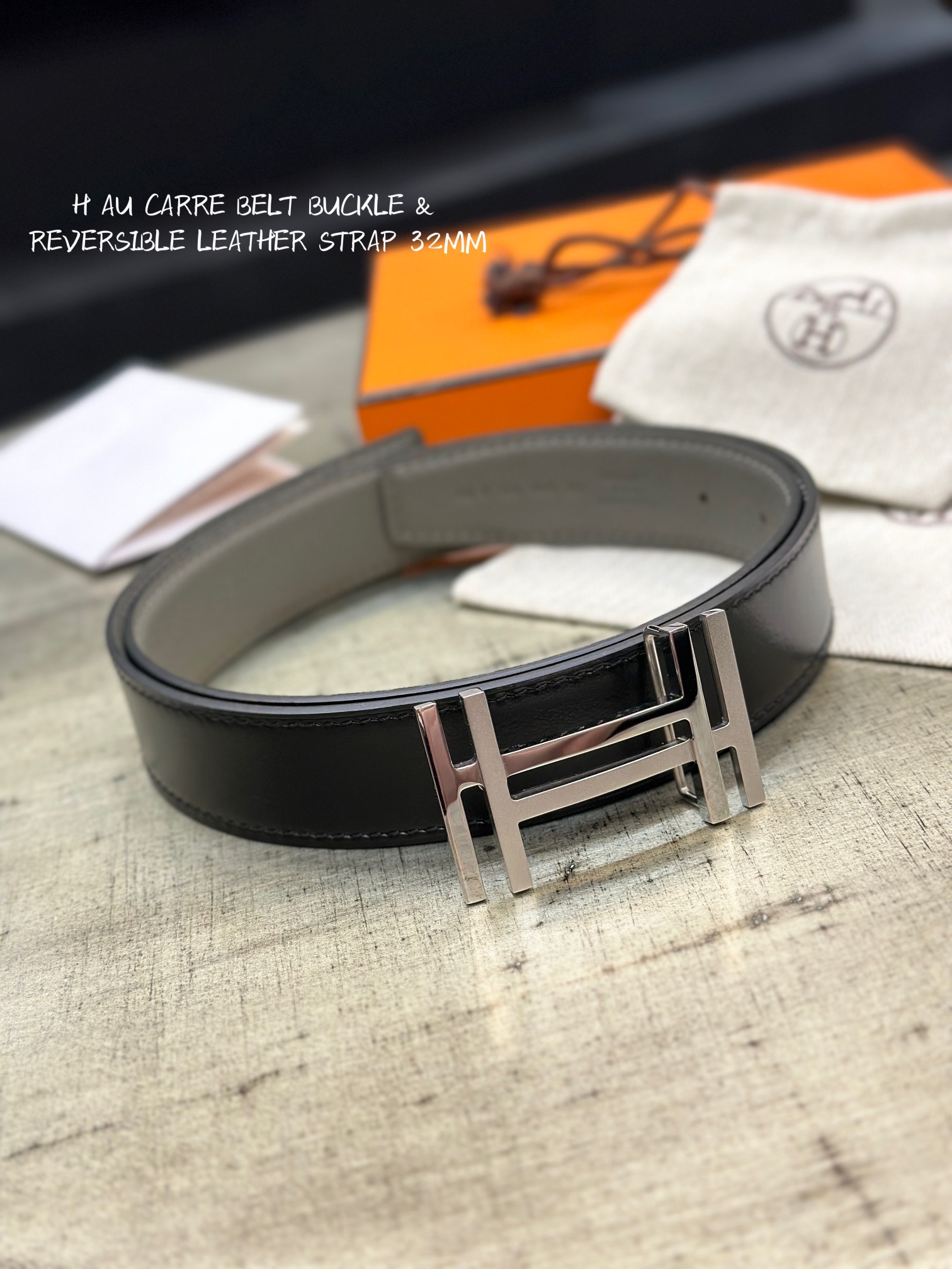 에르메스 AU CARRE 벨트 32MM