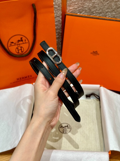 HERMES 에르메스 Maillon H 벨트 버클 리버서블 가죽 스트랩 벨트 13mm