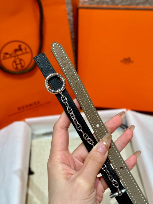 HERMES 에르메스 버클 리버서블 가죽 스트랩 벨트 13mm