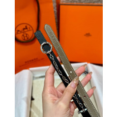 HERMES 에르메스 버클 리버서블 가죽 스트랩 벨트 13mm