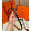 HERMES 에르메스 버클 리버서블 가죽 스트랩 벨트 13mm