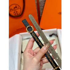 HERMES 에르메스 버클 리버서블 가죽 스트랩 벨트 13mm