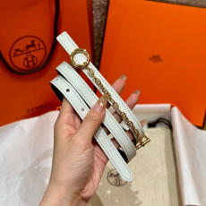HERMES 에르메스 버클 리버서블 가죽 스트랩 벨트 13mm