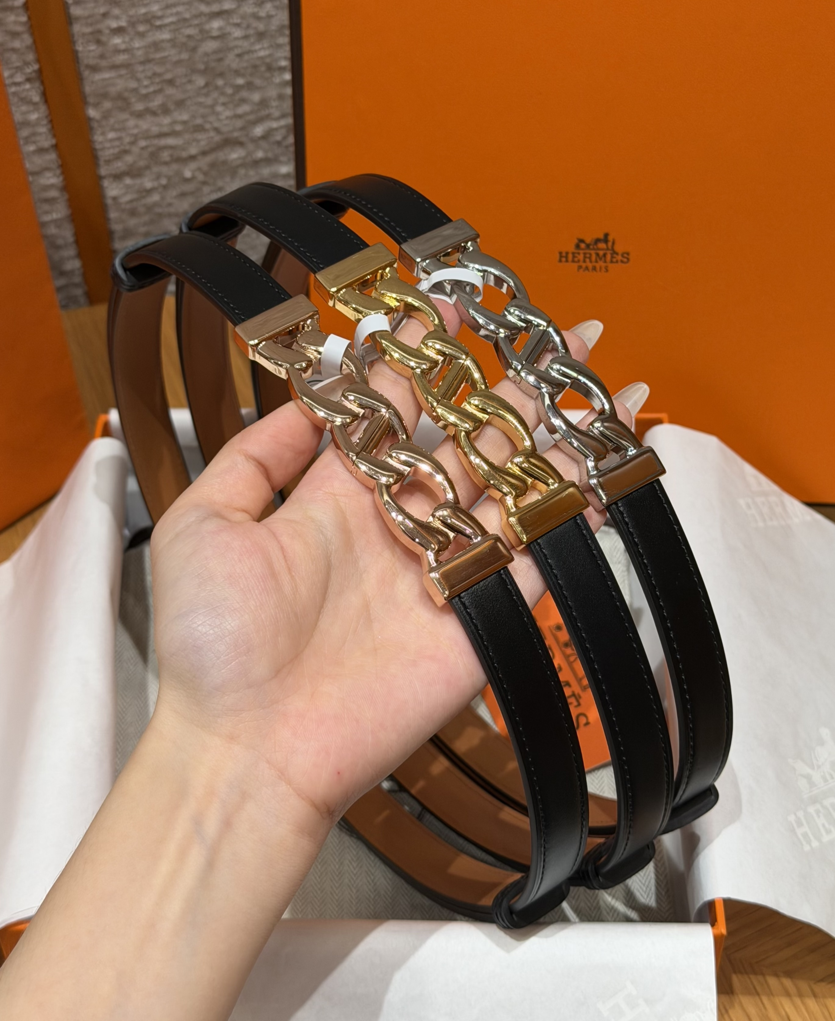에르메스 Chaine‑d‑Ancre belt- 18mm