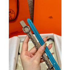 HERMES 에르메스 버클 리버서블 가죽 스트랩 벨트 13mm