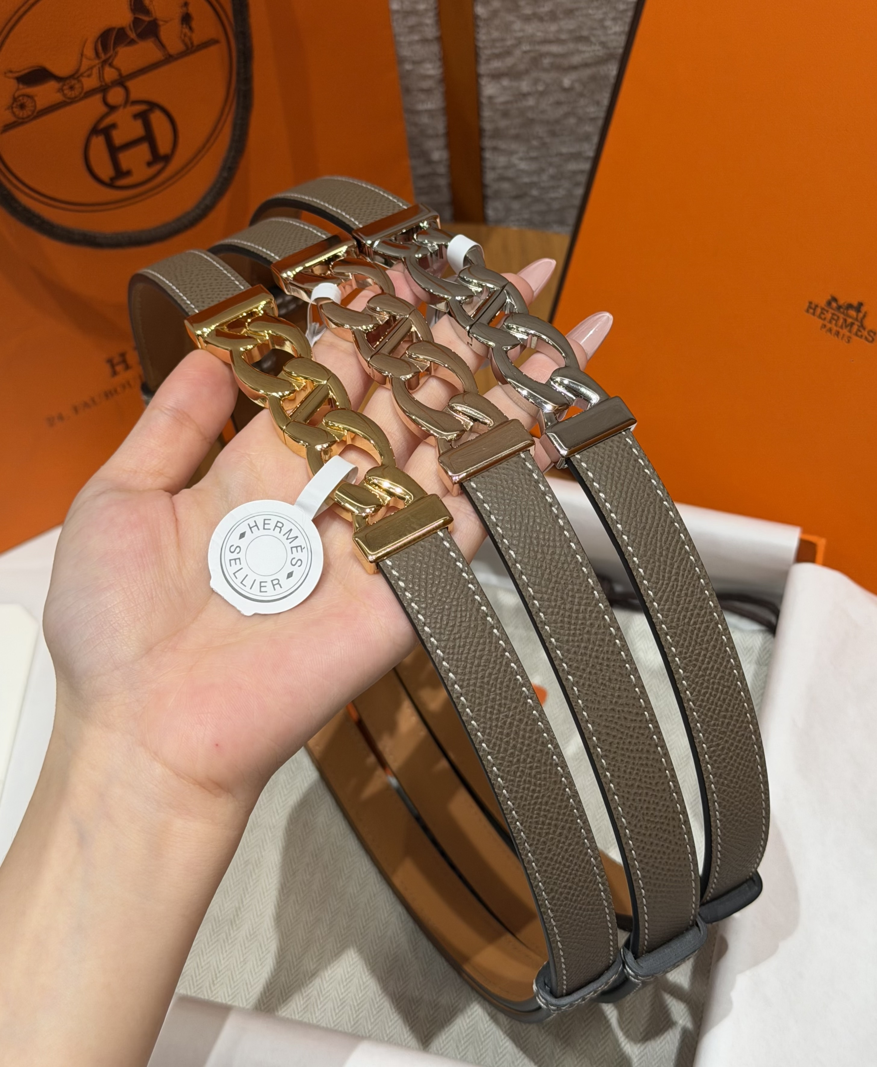 에르메스 Chaine‑d‑Ancre belt- 18mm