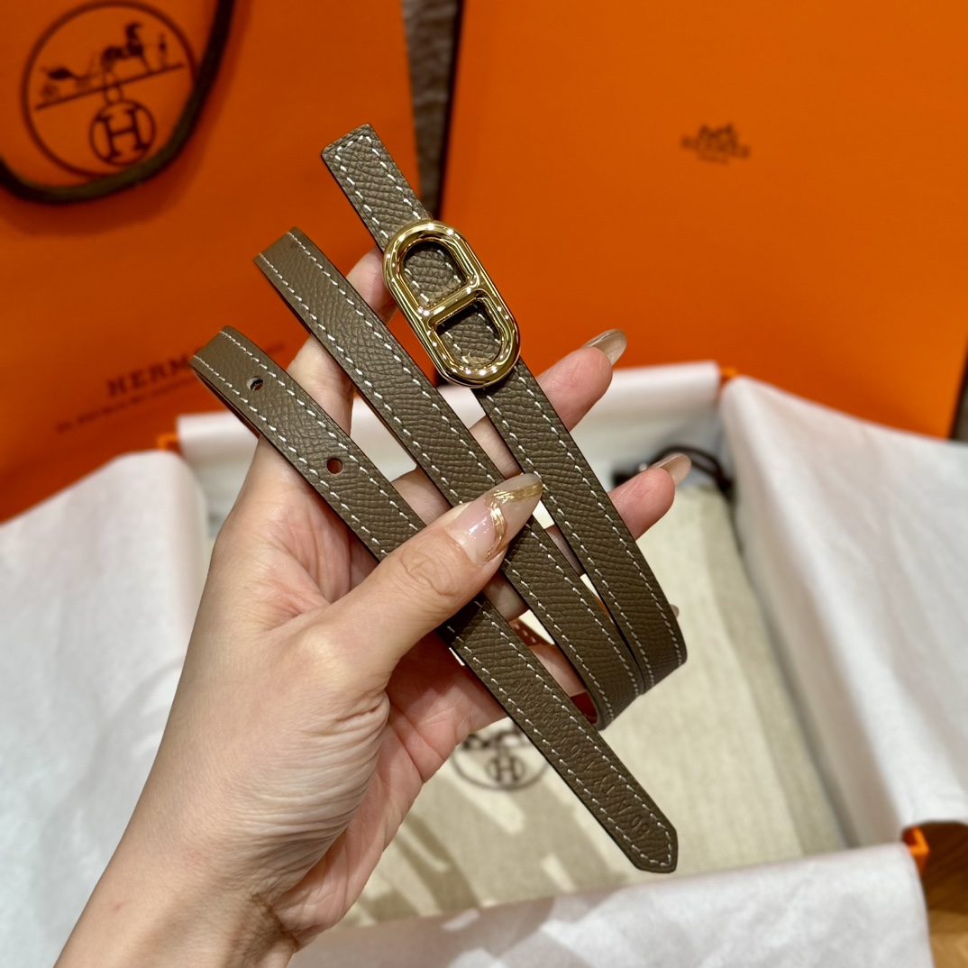 [해외최상급]에르메스 Chaine d'Ancre 체인 양면 벨트(1.3CM)