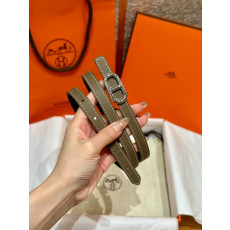 HERMES 에르메스 Maillon H 벨트 버클 리버서블 가죽 스트랩 벨트 13mm