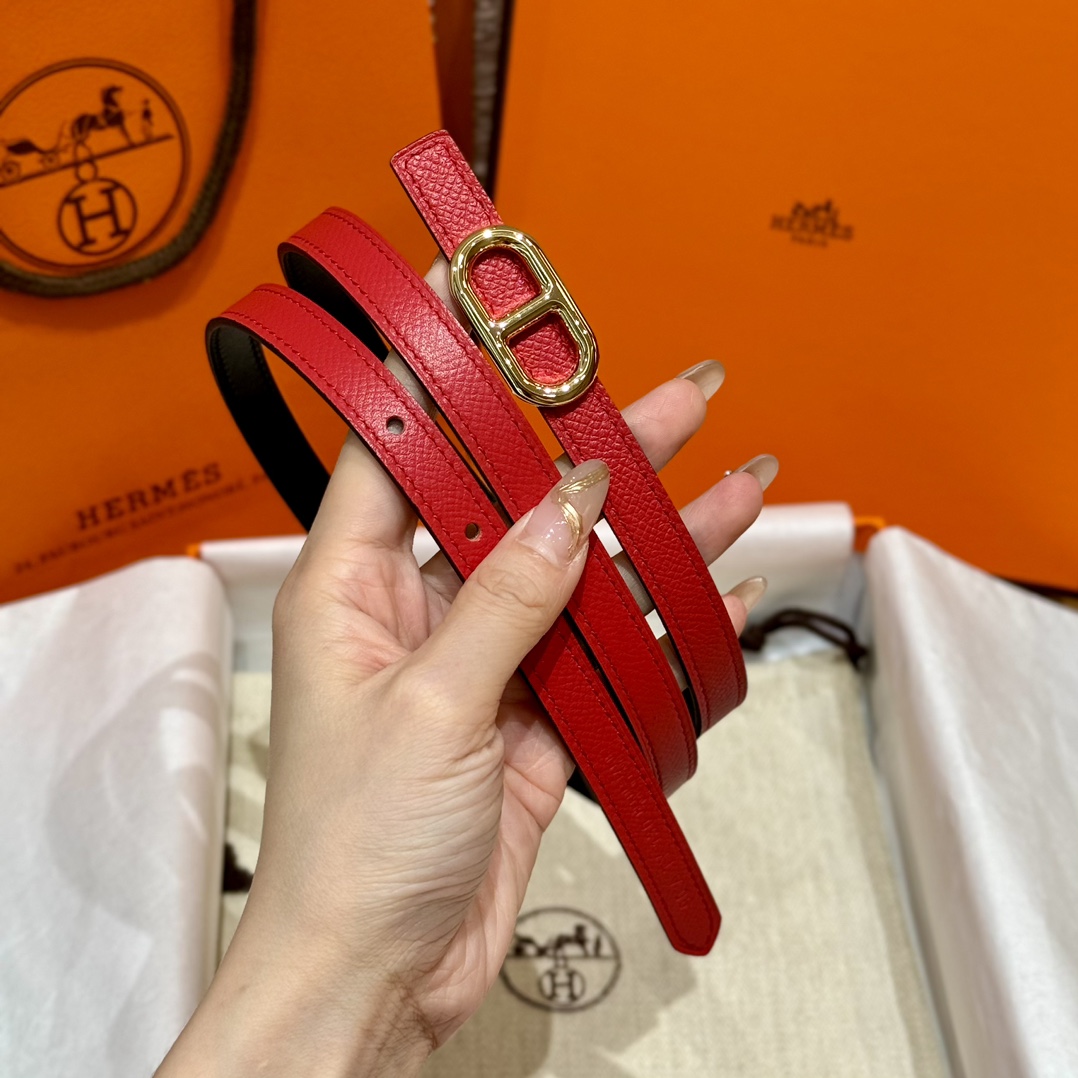 [해외최상급]에르메스 Chaine d'Ancre 체인 양면 벨트(1.3CM)