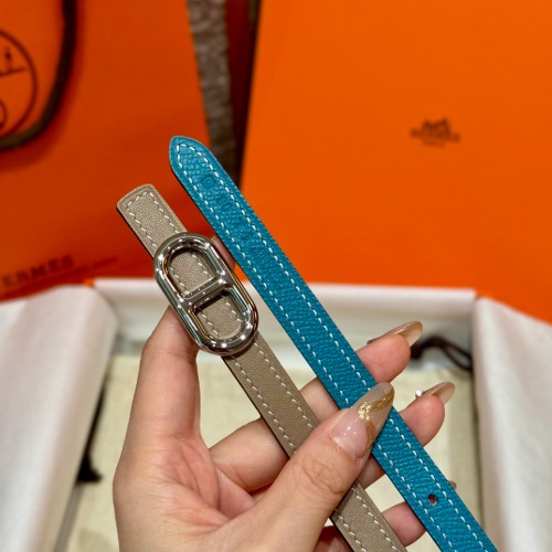 HERMES 에르메스 Maillon H 벨트 버클 리버서블 가죽 스트랩 벨트 13mm