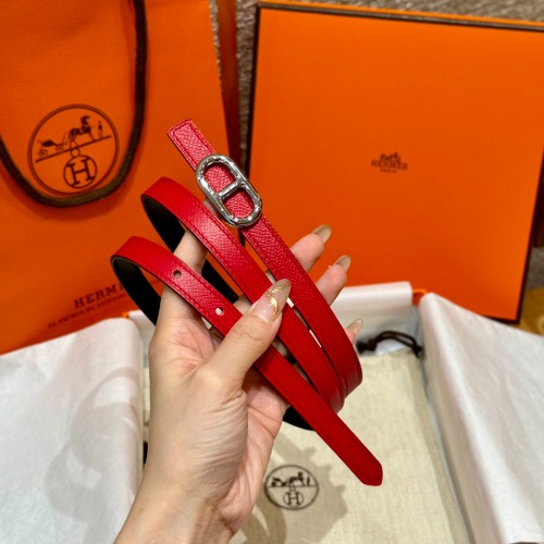 HERMES 에르메스 Maillon H 벨트 버클 리버서블 가죽 스트랩 벨트 13mm