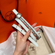 HERMES 에르메스 버클 리버서블 가죽 스트랩 벨트 13mm