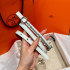 HERMES 에르메스 버클 리버서블 가죽 스트랩 벨트 13mm