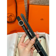 HERMES 에르메스 버클 리버서블 가죽 스트랩 벨트 13mm