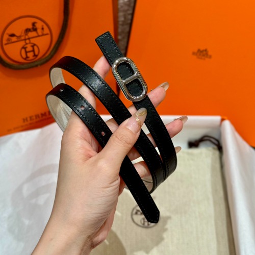 HERMES 에르메스 Maillon H 벨트 버클 리버서블 가죽 스트랩 벨트 13mm
