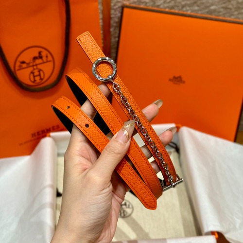 HERMES 에르메스 버클 리버서블 가죽 스트랩 벨트 13mm